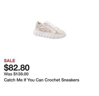 Belk Catch me if you can crochet sneakers offer