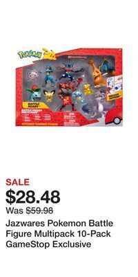 Game Stop Jazwares pokemon battle figure multipack 10-pack gamestop exclusive offer