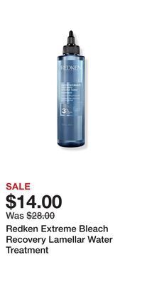 Ulta Beauty Redken extreme bleach recovery lamellar water treatment offer