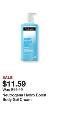 Ulta Beauty Neutrogena hydro boost body gel cream offer