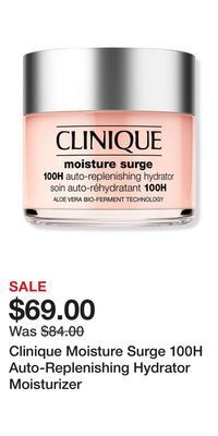 Ulta Beauty Clinique moisture surge 100h auto-replenishing hydrator moisturizer offer