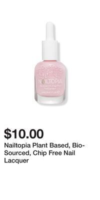 Ulta Beauty Nailtopia plant based, bio-sourced, chip free nail lacquer offer
