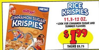 Ollie's Kellogg's rice krispies offer