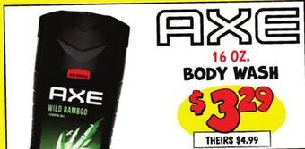 Ollie's Axe body wash offer