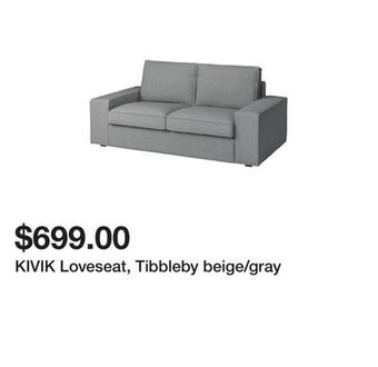 Ikea Kivik loveseat, tibbleby beige/gray offer