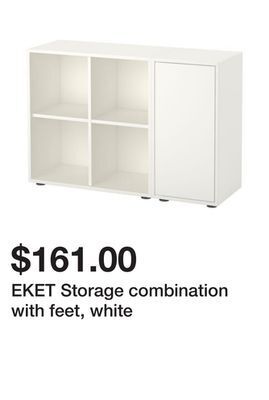 Ikea Eket storage combination with feet, white offer