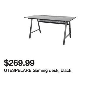 Ikea Utespelare gaming desk, black offer