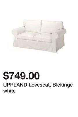 Ikea Uppland loveseat, blekinge white offer