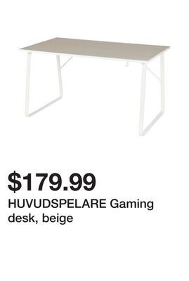 Ikea Huvudspelare gaming desk, beige offer