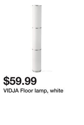 Ikea Vidja floor lamp, white offer