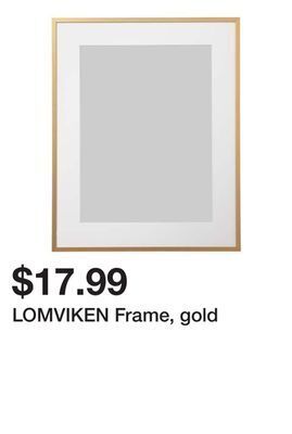 Ikea Lomviken frame, gold offer