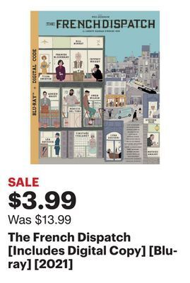 Best Buy The french dispatch [includes digital copy] [blu-ray] [2021] offer