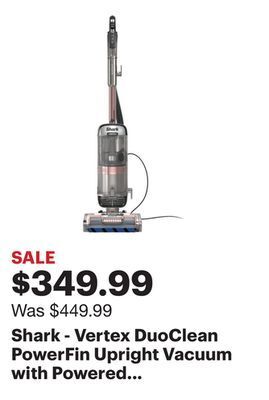 Best Buy Shark - vertex duoclean powerfin upright vacuum with powered lift-away and self-cleaning brushroll - rose gold offer