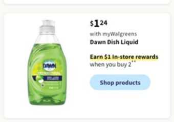 Walgreens Dawn dish liquid offer