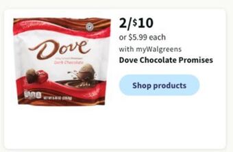 Walgreens Dove chocolate promises offer