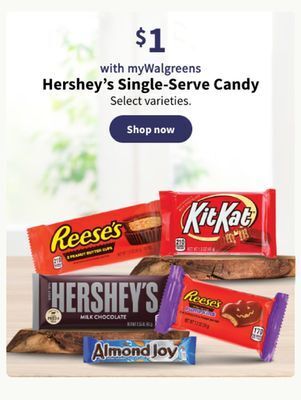 Walgreens Hershey's single-serve candy offer