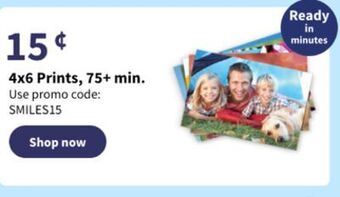 Walgreens 4x6 prints, 75+ min offer