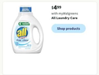 Walgreens All laundry care offer