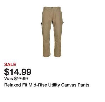 Tractor Supply Company Relaxed fit mid-rise utility canvas pants offer