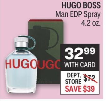 CVS Hugo boss man edp spray 4.2 oz. offer