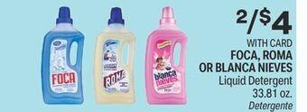 CVS Foca, roma or blanca nieves liquid detergent 33.81 oz. offer
