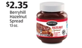 Aldi Berryhill hazelnut spread offer