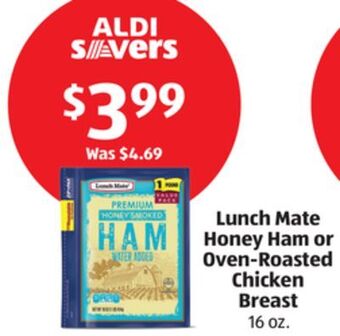 Aldi Lunch mate honey ham or oven-roasted chicken breast offer