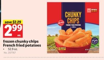 Lidl Frozen chunky chips french fried potatoes offer