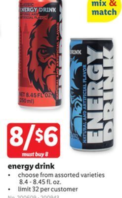 Lidl Energy drink offer