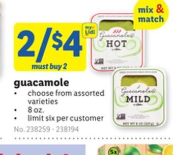 Lidl Guacamole offer