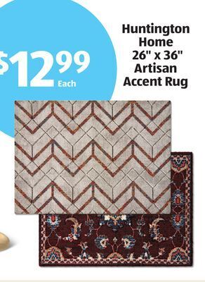 Aldi Huntington home 26 x 36 artisan accent rug offer