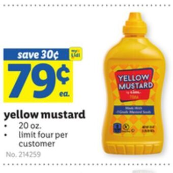 Lidl Yellow mustard offer