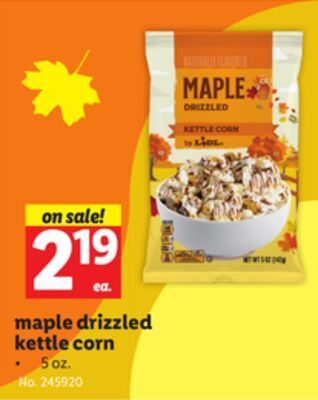 Lidl Maple drizzled kettle corn offer