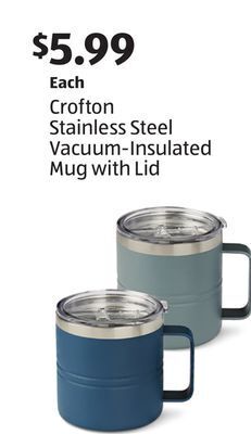 Aldi Crofton stainless steel vacuum-insulated mug with lid offer