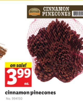 Lidl Cinnamon pinecones offer