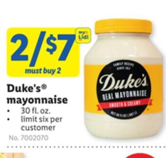 Lidl Duke's® mayonnaise offer