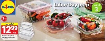 Lidl Ernesto® glass food storage container set offer