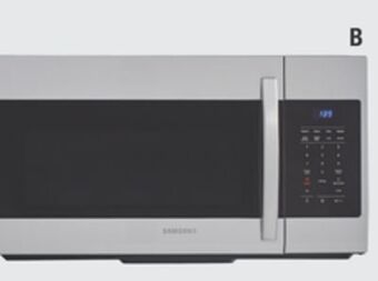 The Home Depot Samsung 1.7 cu. ft. stainless steel over-the-range microwave offer