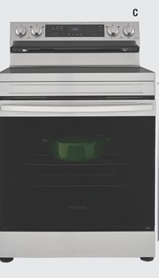 The Home Depot Samsung 6.3 cu. ft. stainless steel smart electric range offer