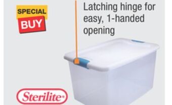 The Home Depot Sterilite 64-quart latching storage box offer