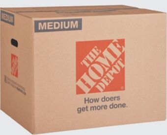 The Home Depot Medium moving box with handles offer