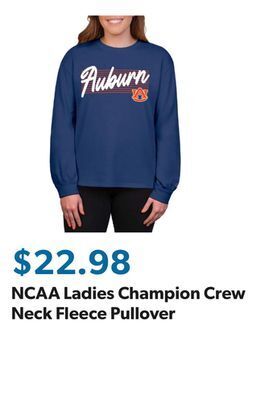 Sam's Club Ncaa ladies champion crew neck fleece pullover offer