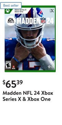 Walmart Madden nfl 24 xbox series x & xbox one offer