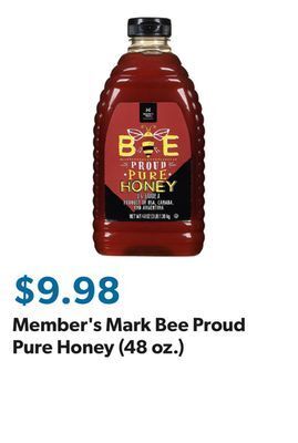 Sam's Club Member's mark bee proud pure honey (48 oz.) offer