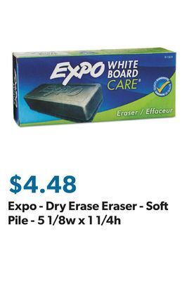 Sam's Club Expo - dry erase eraser - soft pile - 5 1/8w x 1 1/4h offer