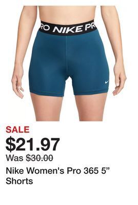 Dick's Sporting Goods Nike women's pro 365 5 shorts offer