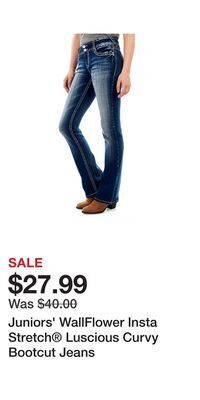 Kohl's Juniors' wallflower insta stretch® luscious curvy bootcut jeans offer