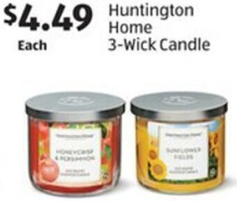 Aldi Huntington Home 3-Wick Candle offer