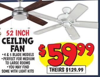 Ollie's Ceiling fan offer