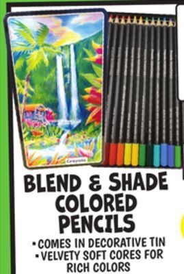 Ollie's Crayola blend & shade colored pencils offer
